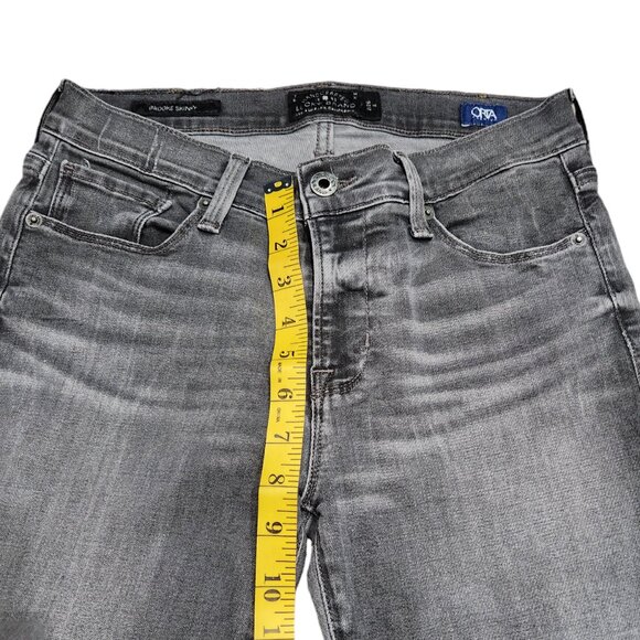 Lucky Brand Brooke Skinny Stretch Jeans Gray Orta Premium Raw-Hem 2/26A - Picture 6 of 8